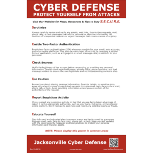 Cyber Defense Poster - 11x17, Color, Laminated